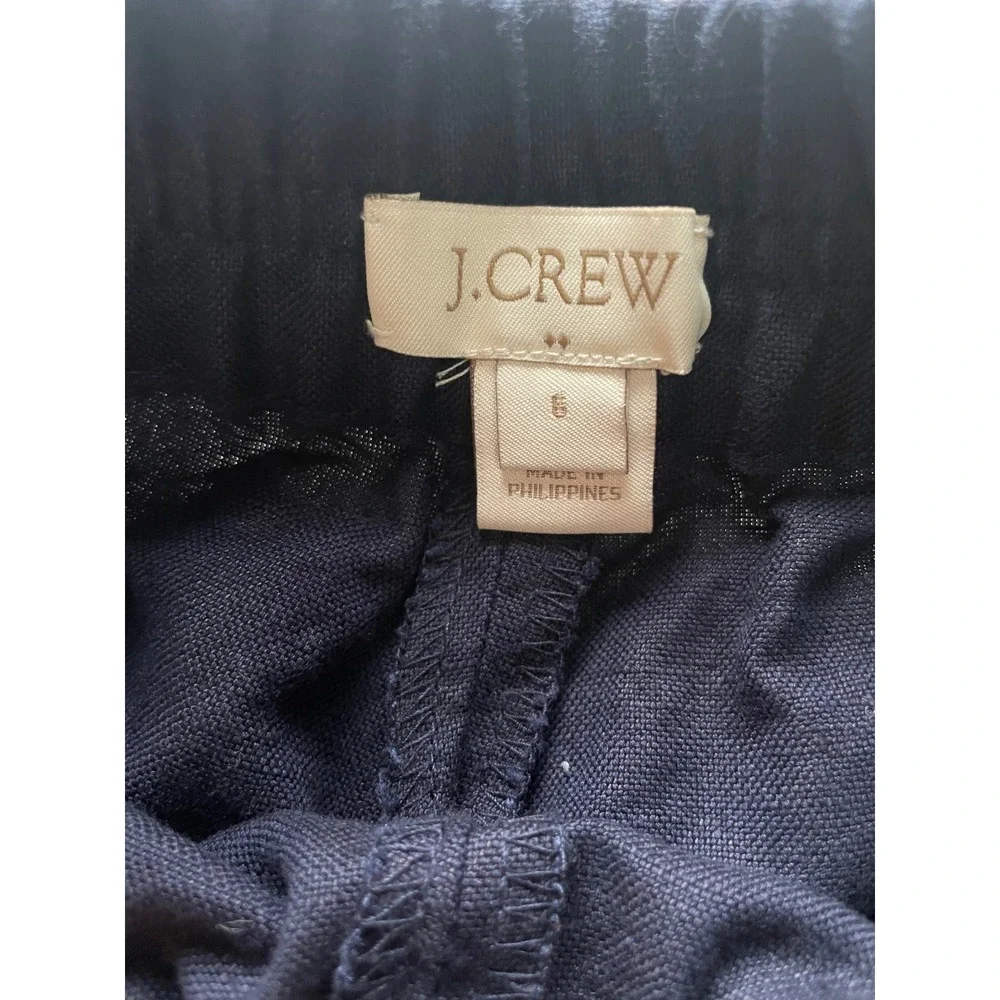 J.Crew Linen Cotton Blend Pull On Shorts - Picture 2 of 8